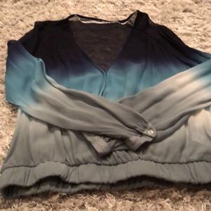 Blue ombré blouse